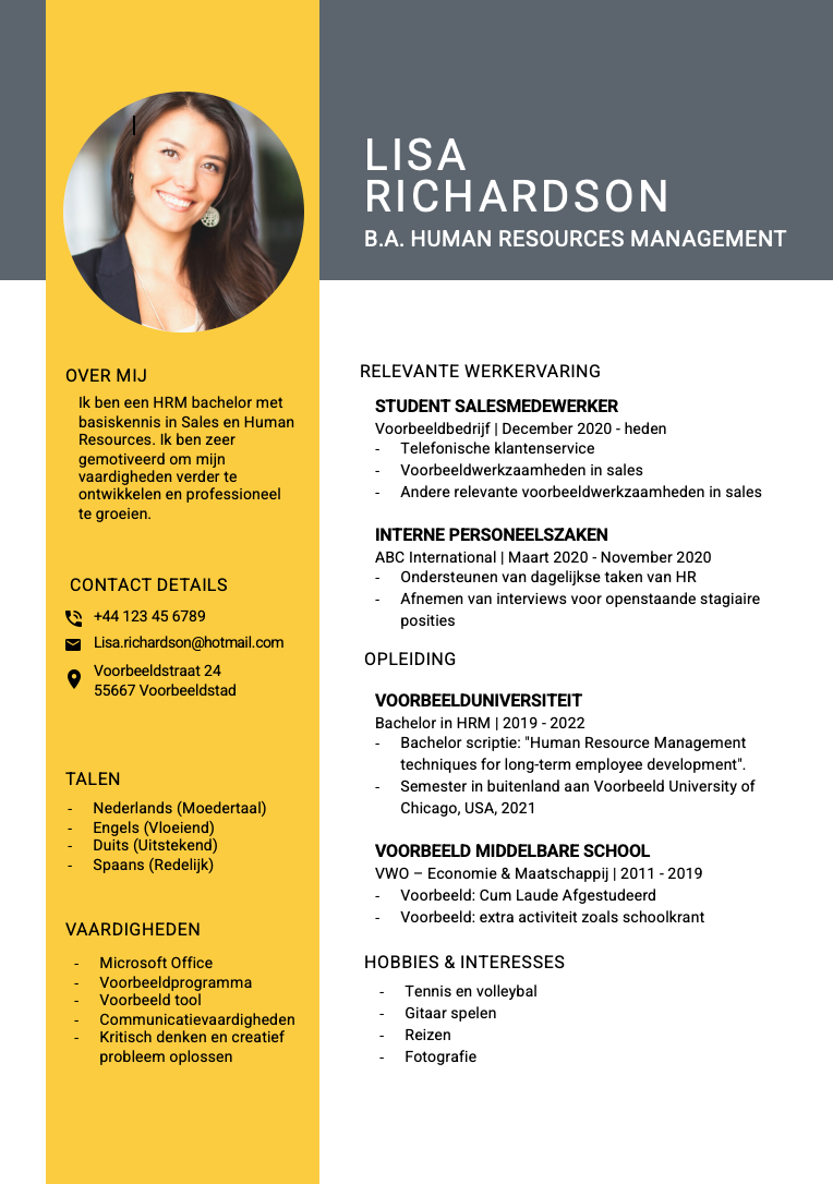 Download Amoria Bond's CV Template