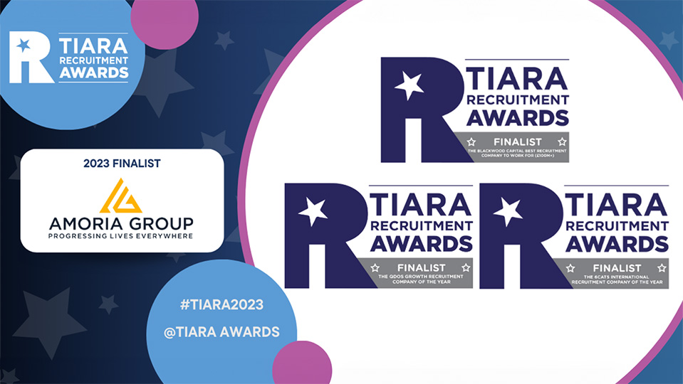 Amoria Group are shortlisted for THREE Tiara 2023 Awards