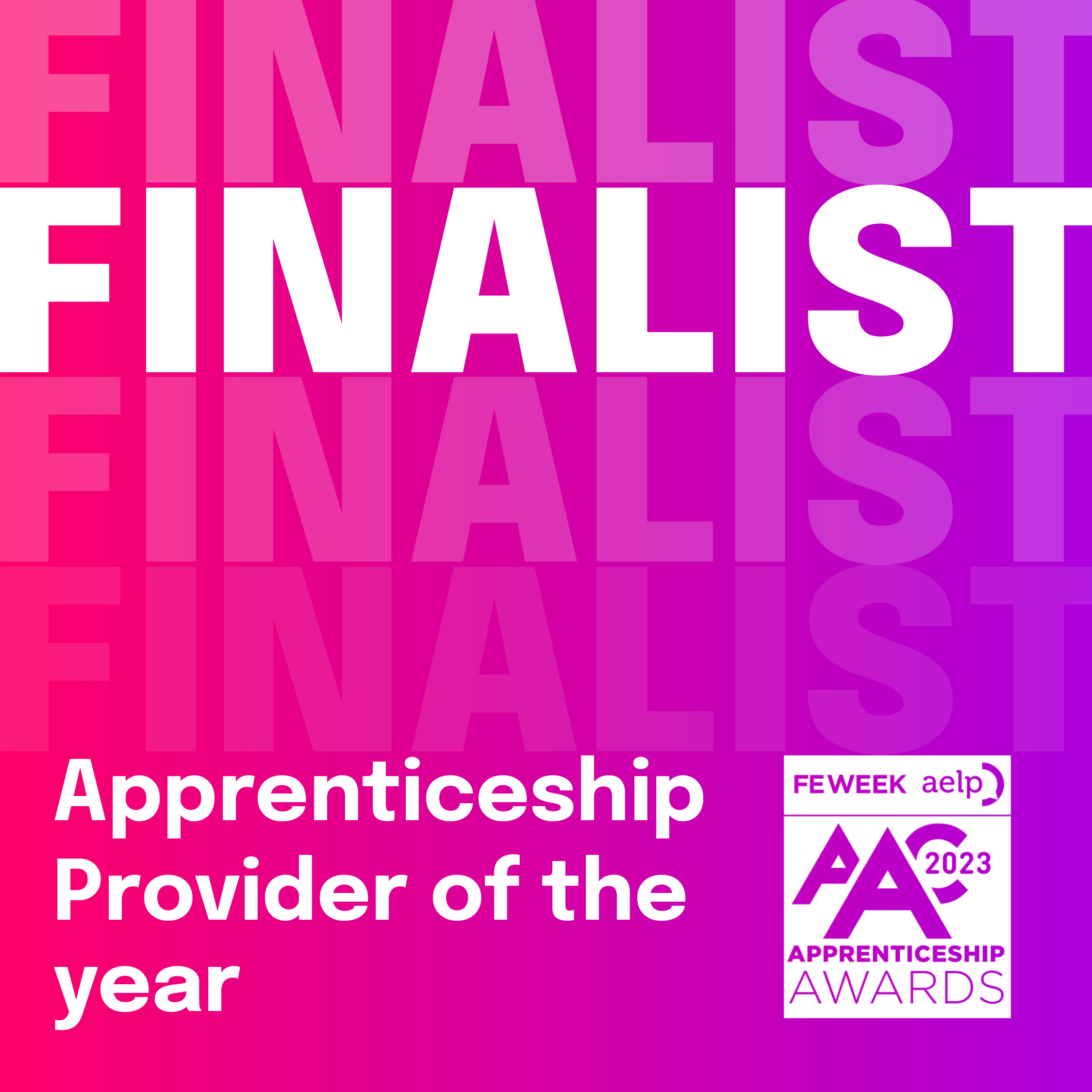 Apprentify shortlisted as a finalist for Apprenticeship Provider of the Year at the AAC Apprenticeship Awards