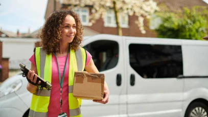 woman delivering package