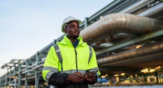 man on site in hi vis