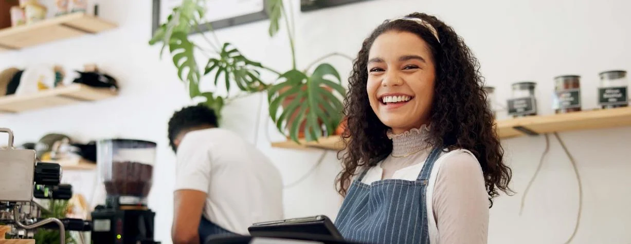 woman smiling