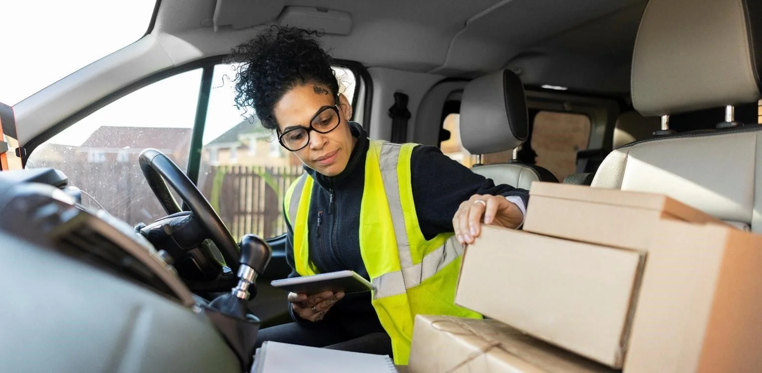 woman in van