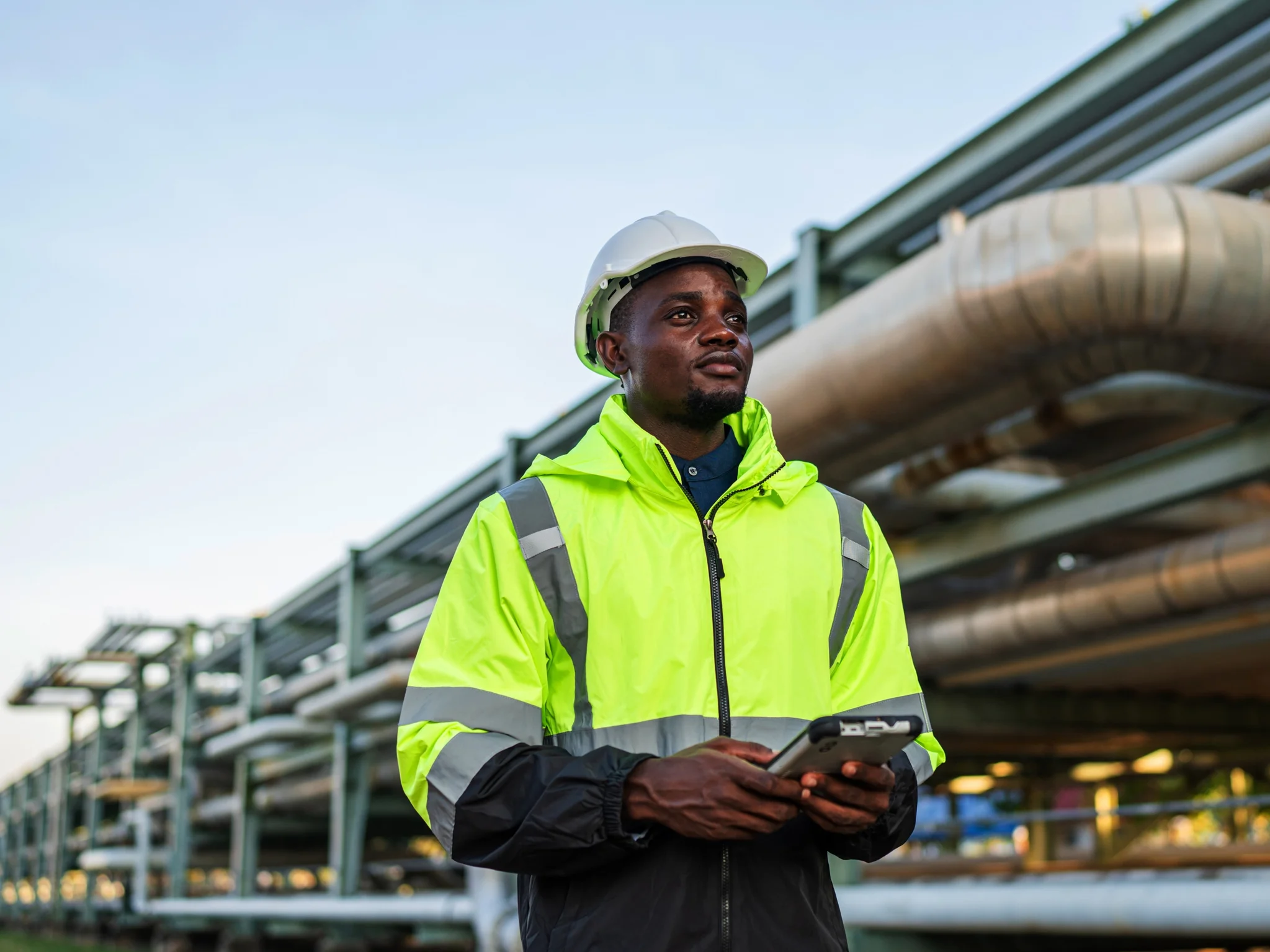 Engineer working in the Energy sector on site