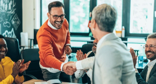 men shaking hands