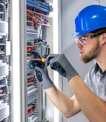 electrical engineer working