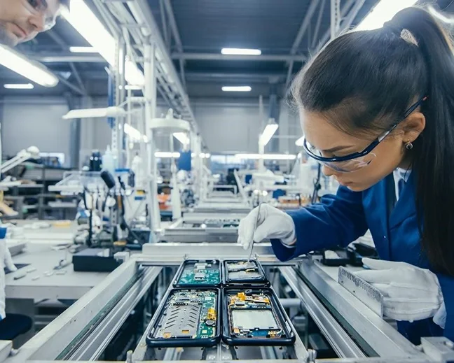 female technician assembling device