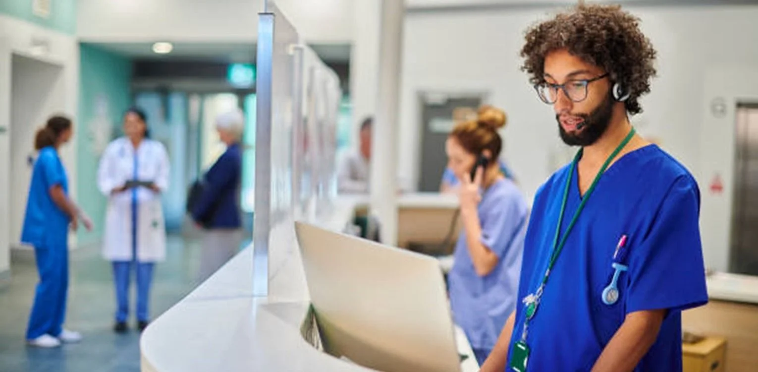 doctor on computer