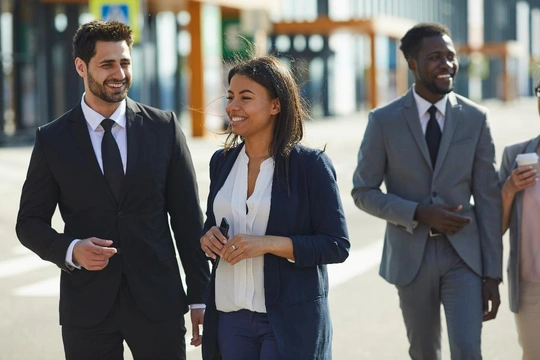 three business people