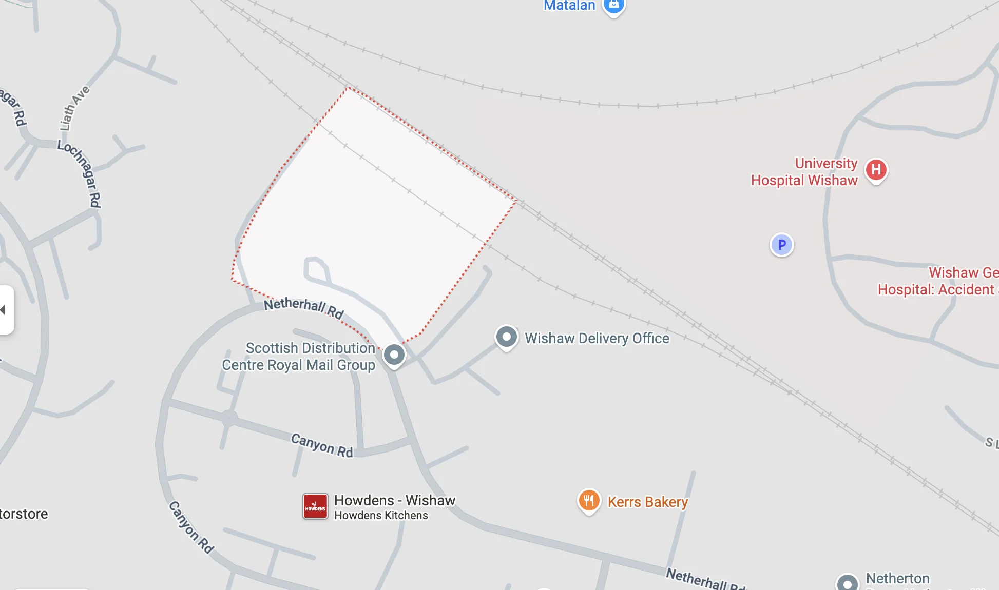 Wishaw Mail Centre Google Map