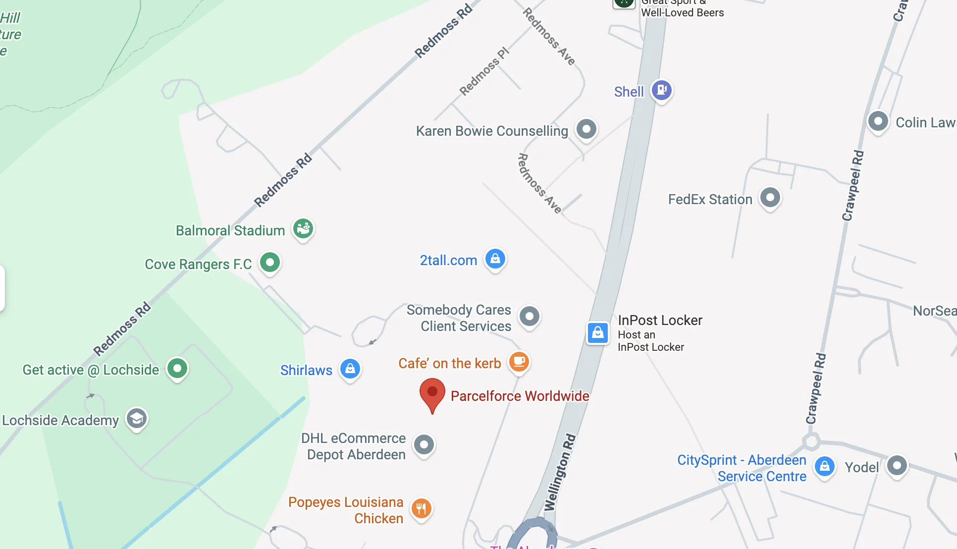 Aberdeen Distribution Centre Google Map