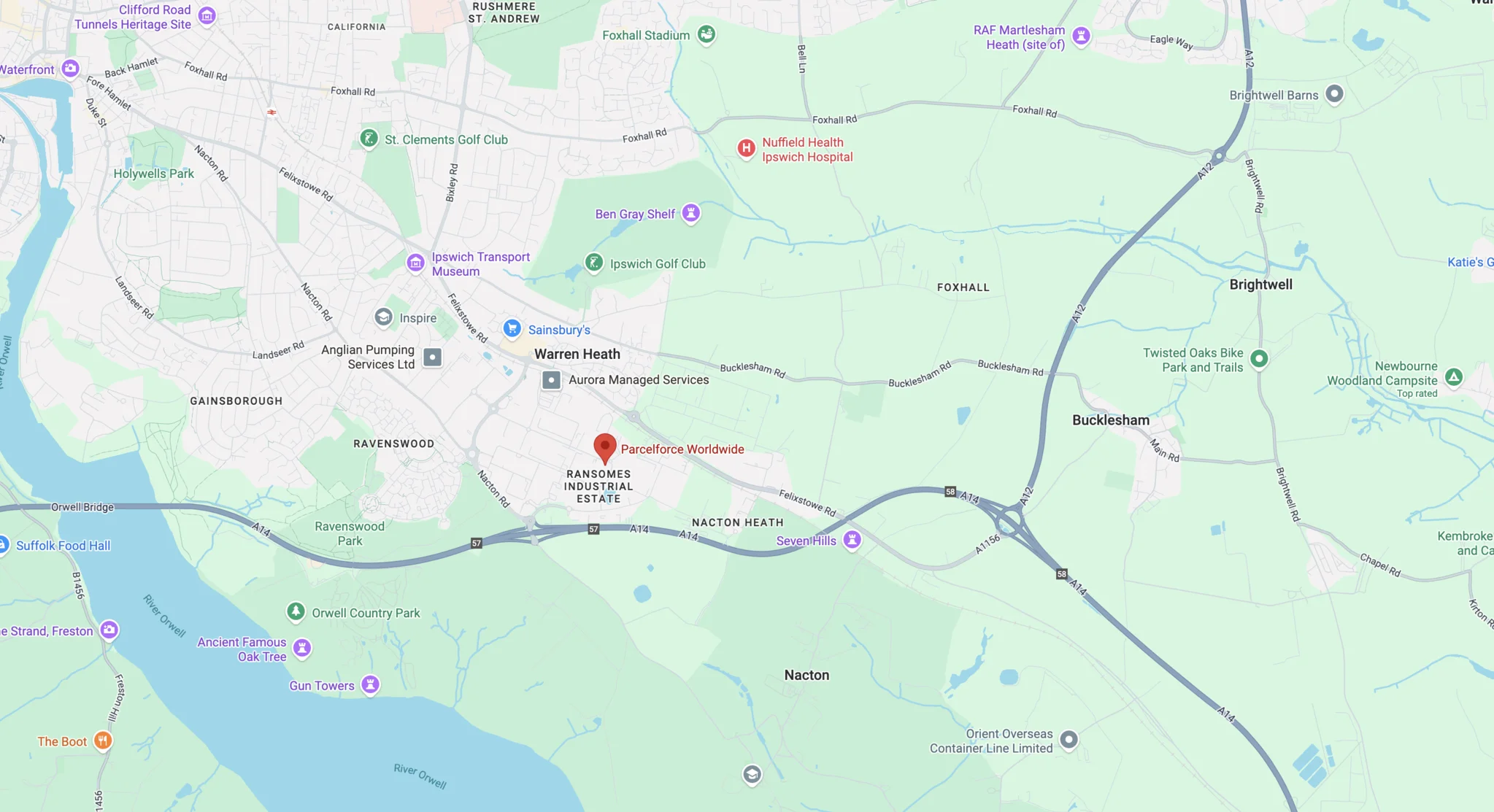 Ipswich Distribution Centre Google Map