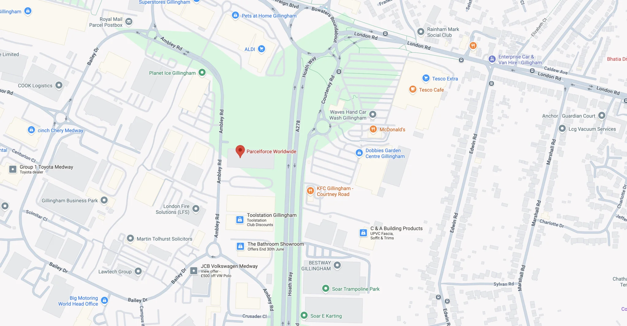 Medway Distribution Centre Google Map