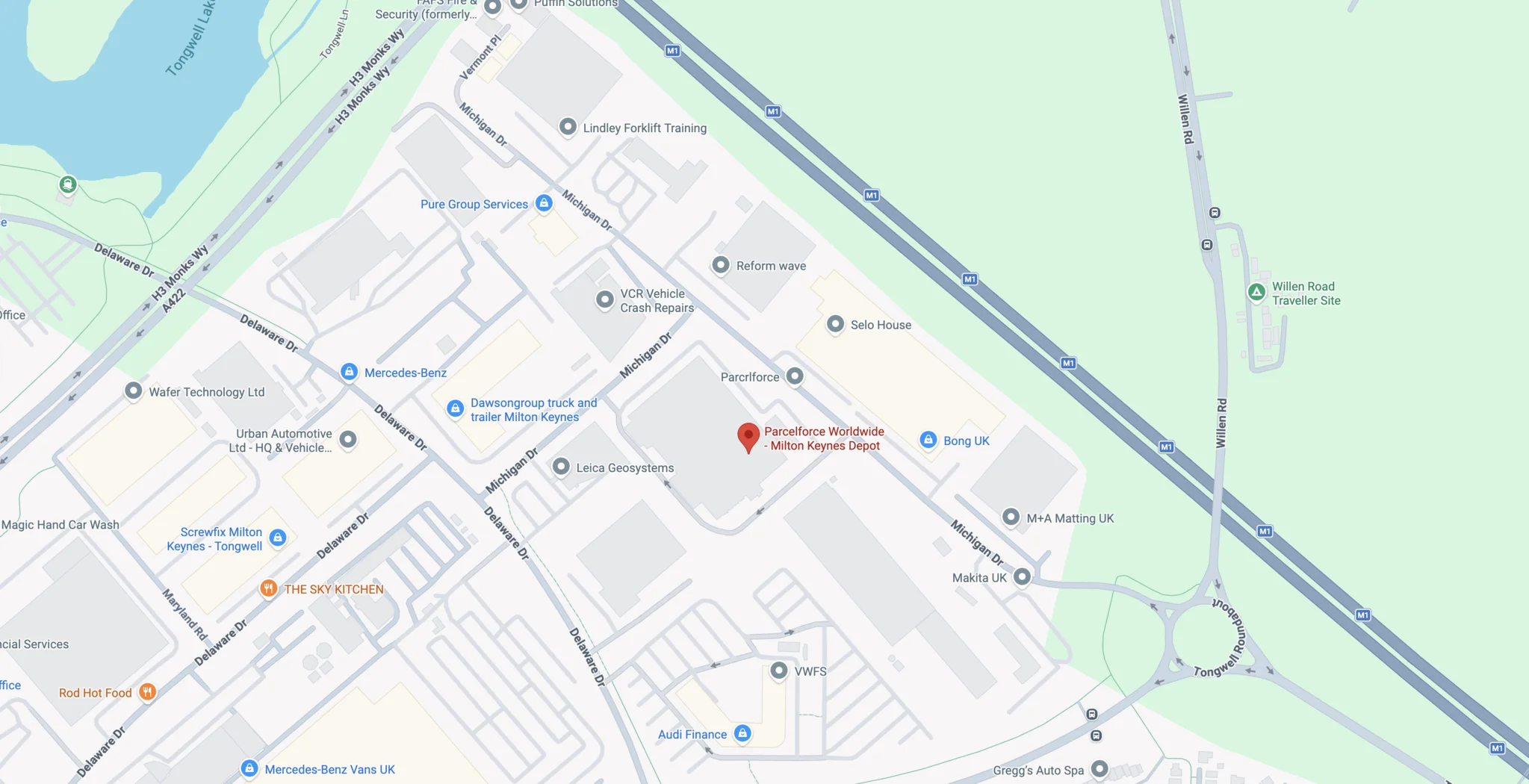 Milton Keynes Distribution Centre Google Map