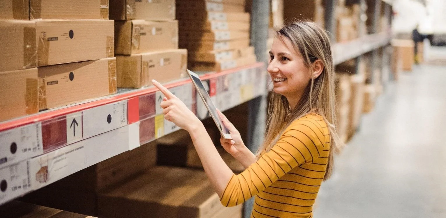 woman working in warehouse