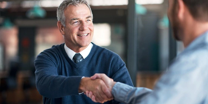 men shaking hands