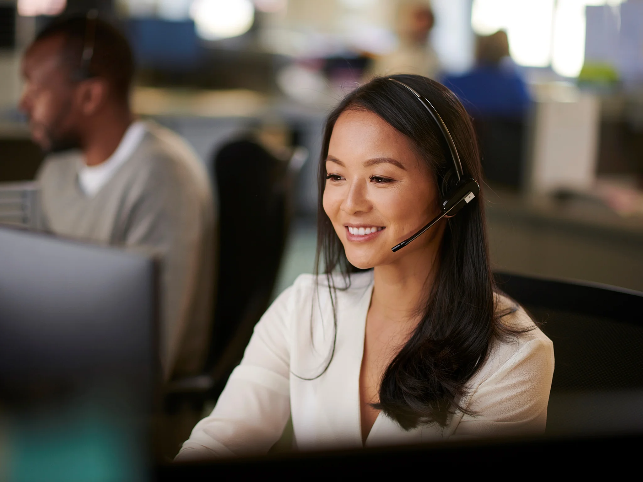 transport admin wearing a headset