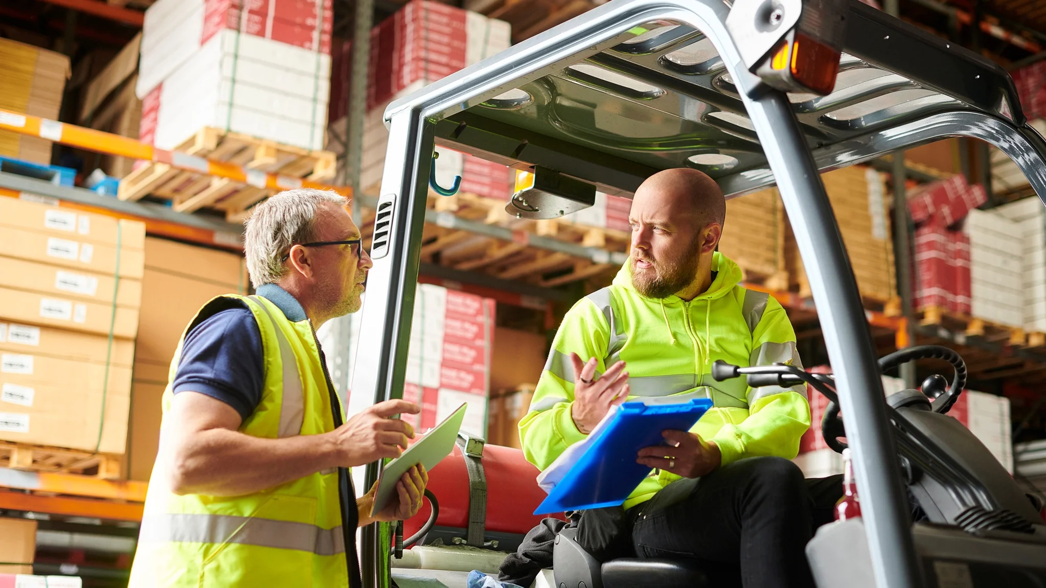 Transport and Logistics staff working in a warehouse