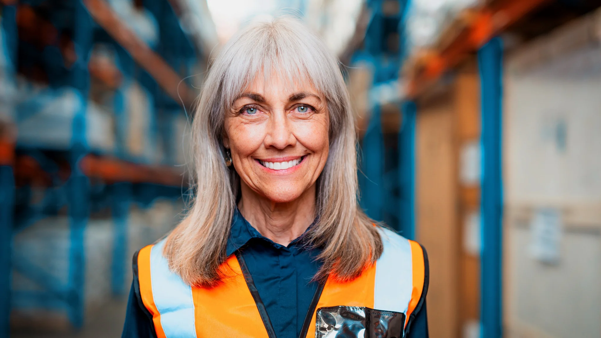 Logistics manager stood in a warehouse