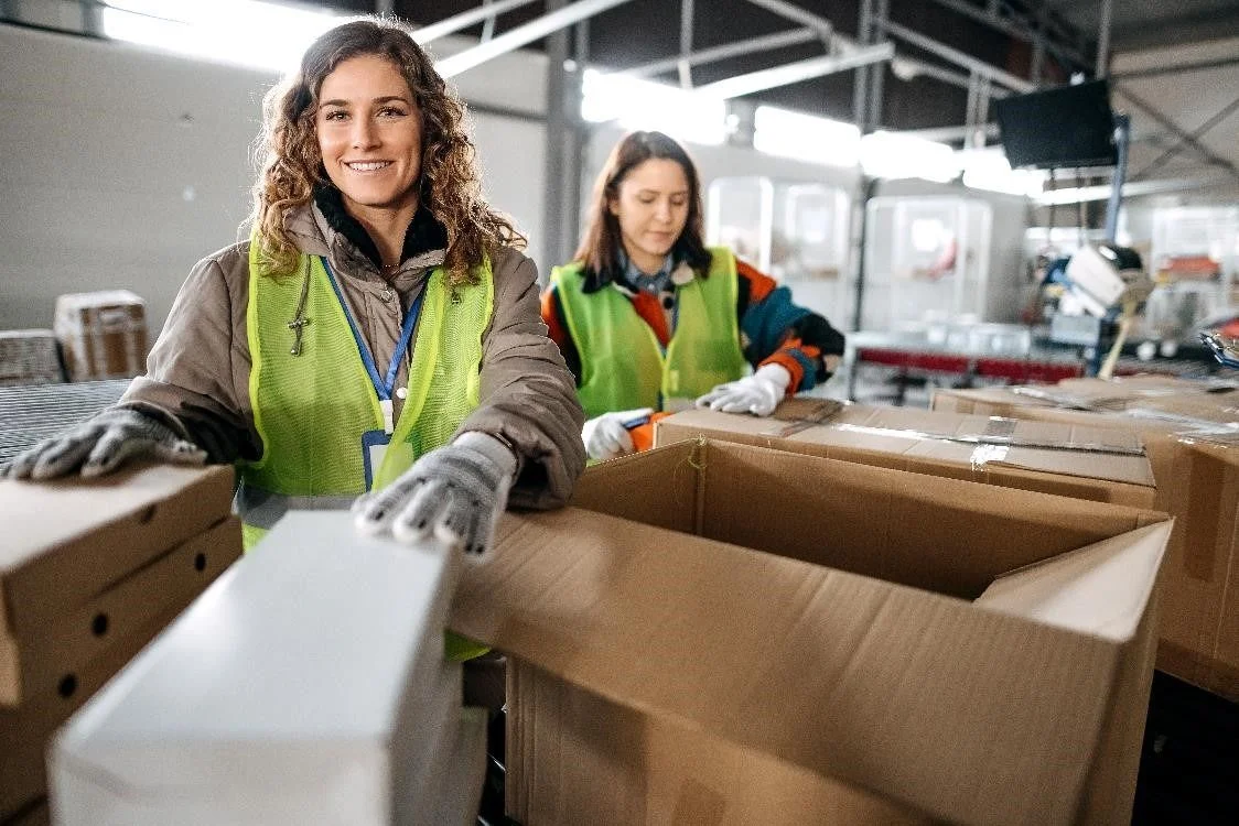 women working in warehouse