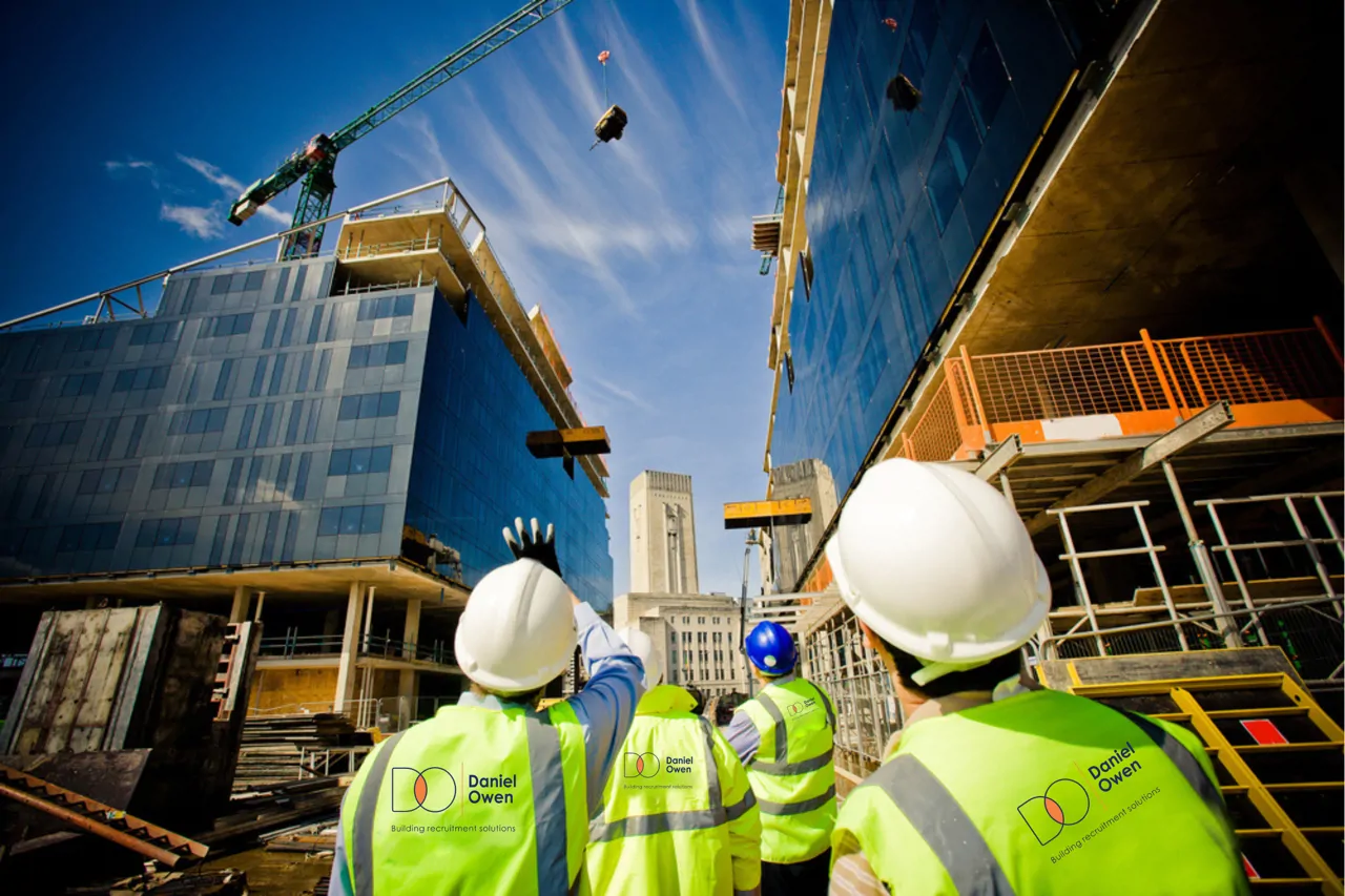 Engineers on construction site