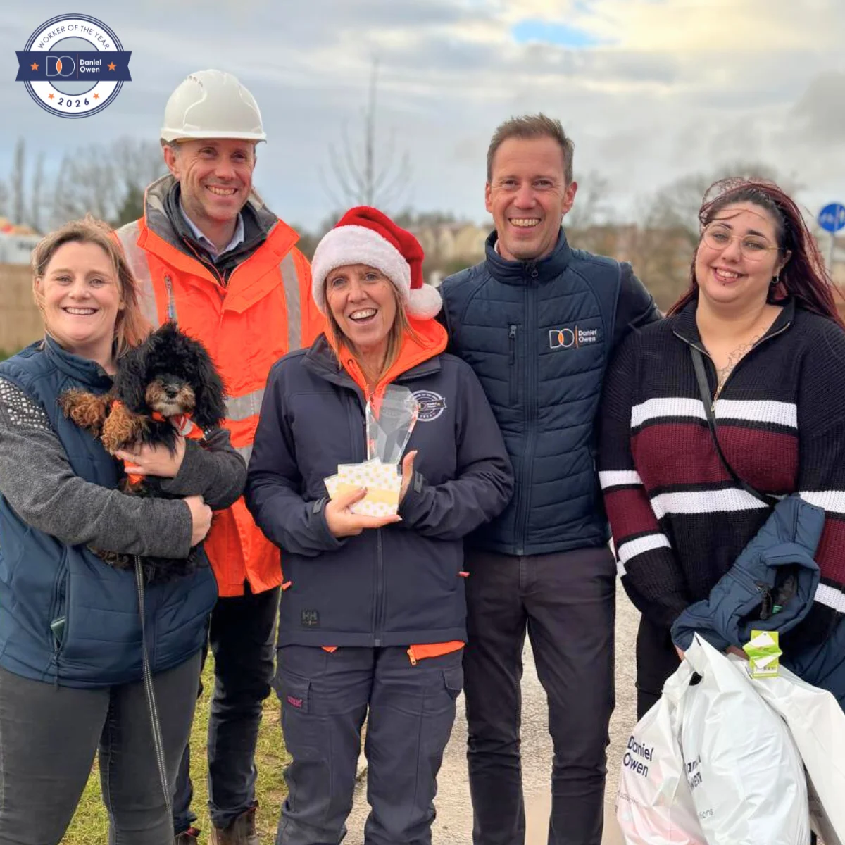 Daniel Owen's worker of the year for 2026, Lisa, awarded for her construction job efforts in Taunton.