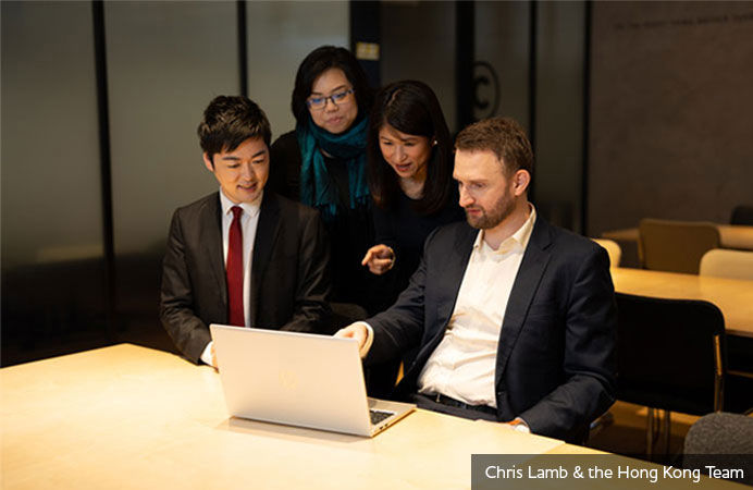 Christopher Lamb and the Hong Kong Team