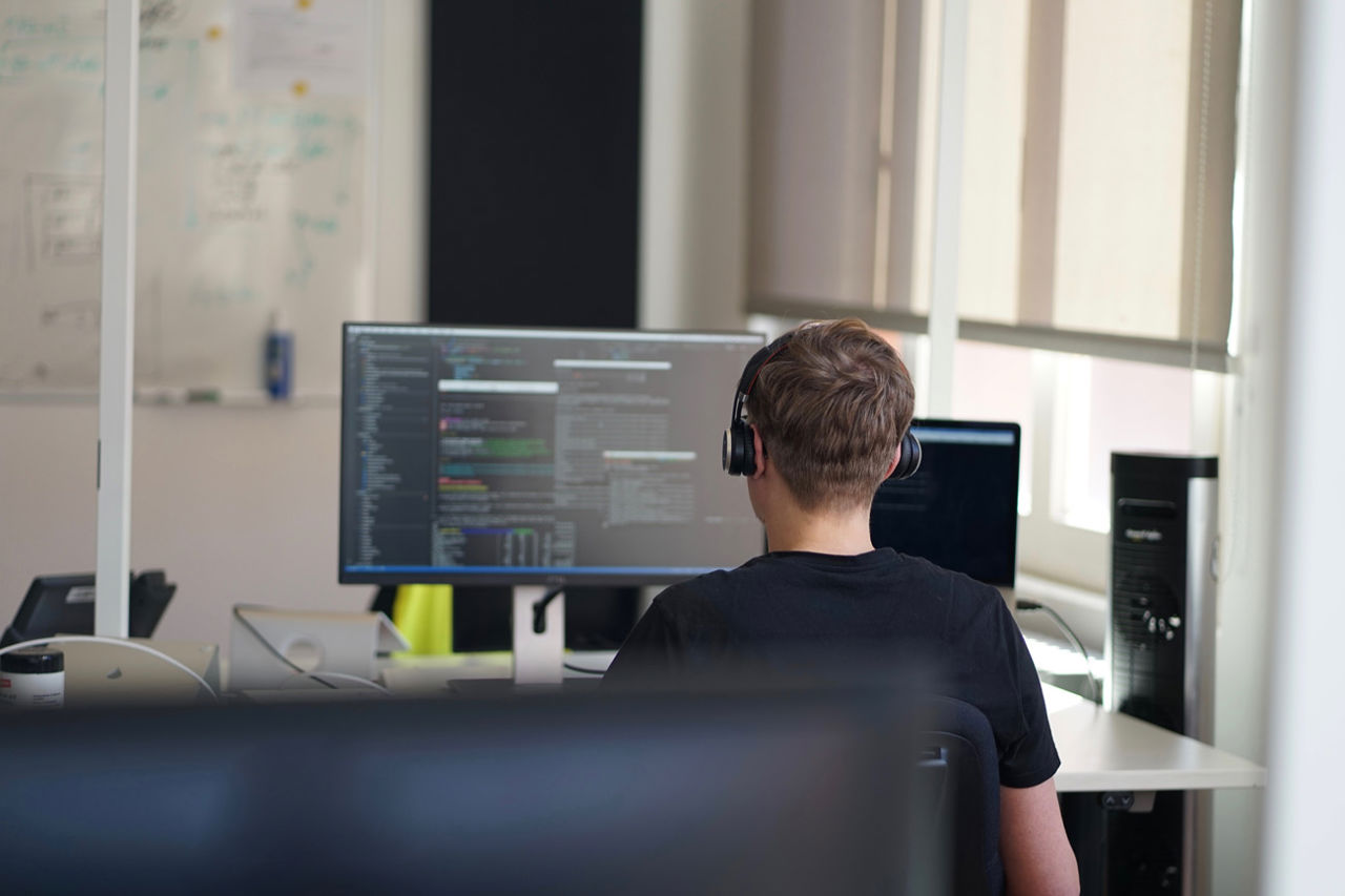 recruiter working at desk