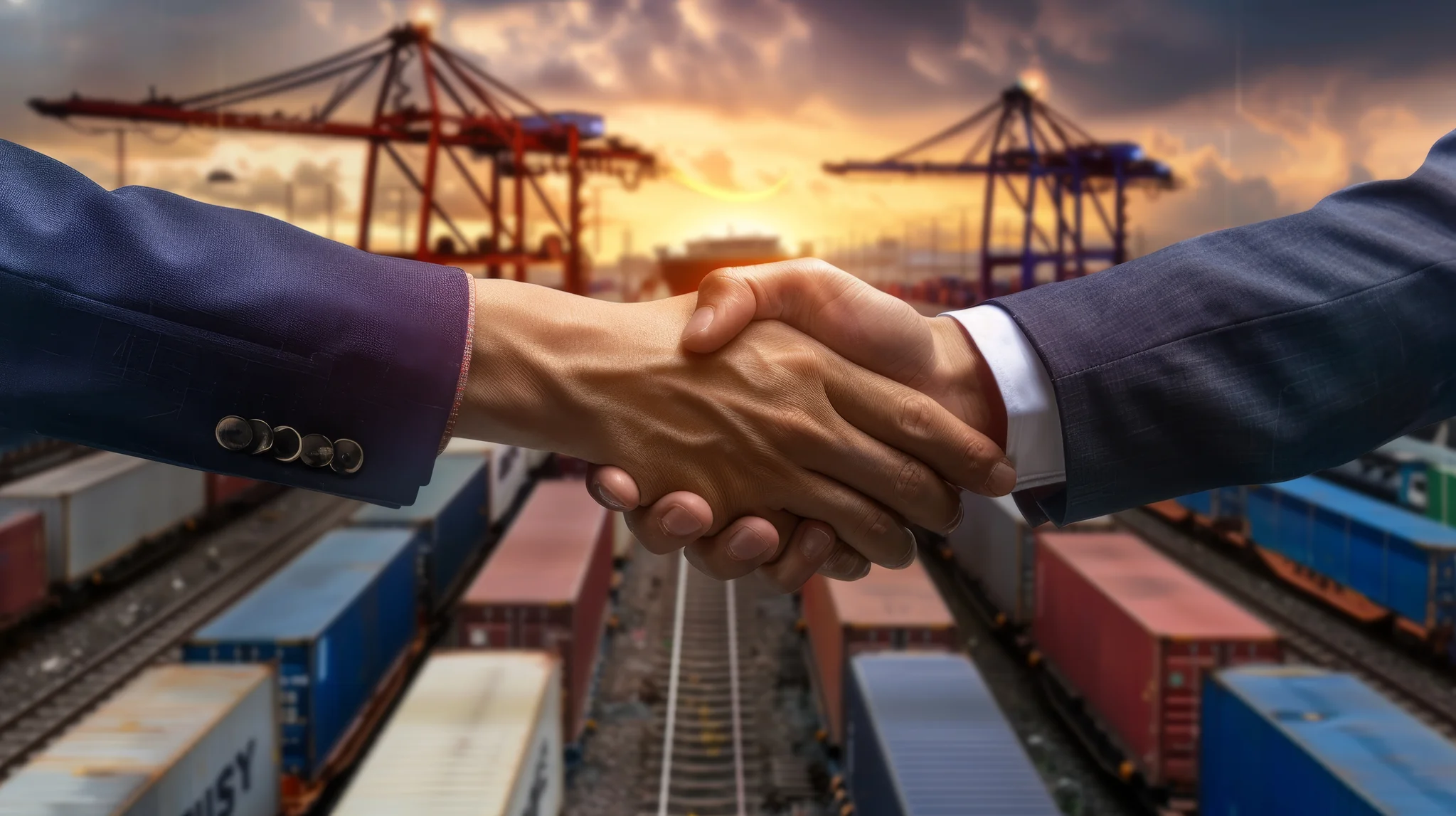 Global Connections Powerful Handshak