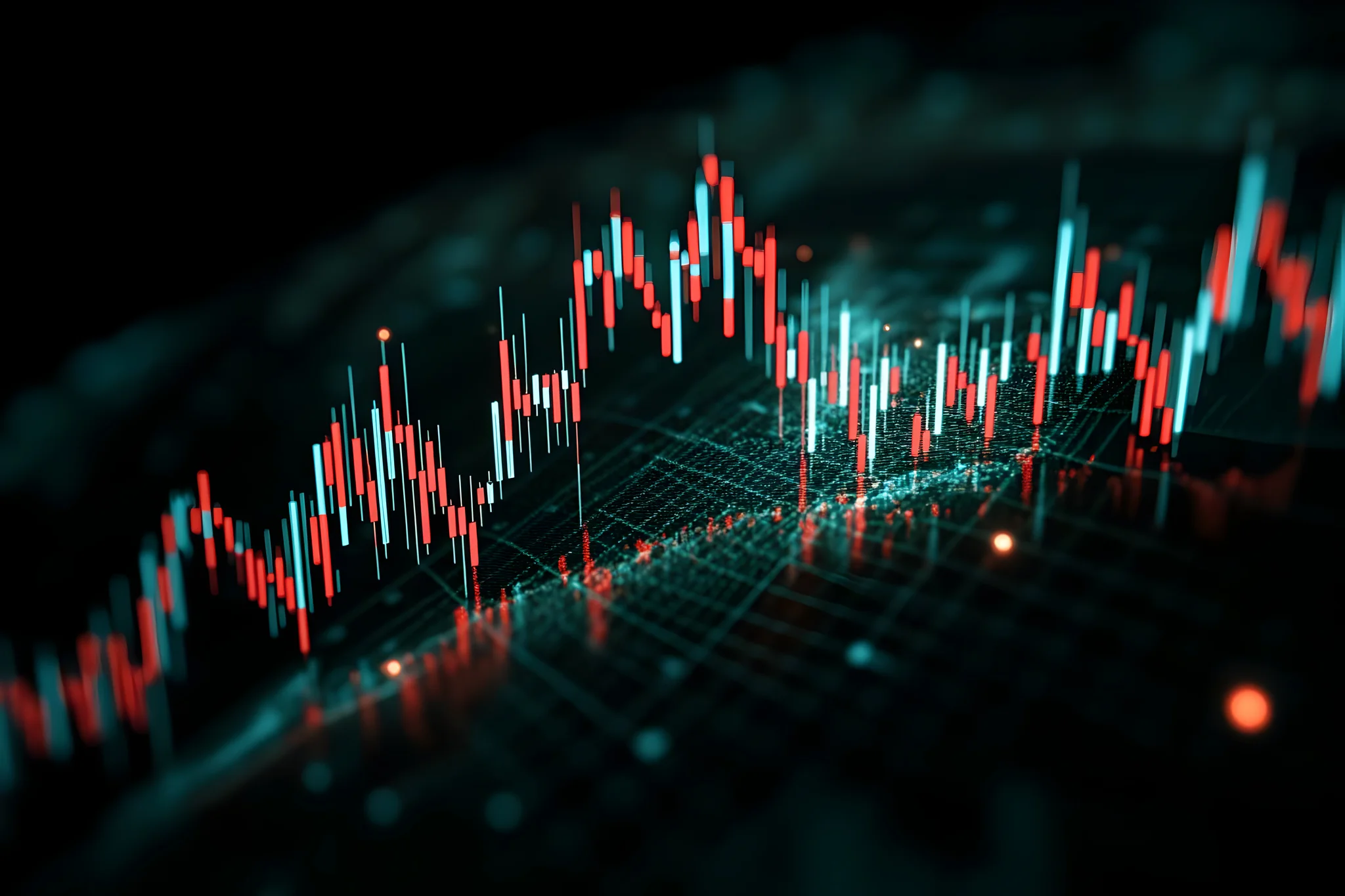 3D Candlestick Chart Global Market