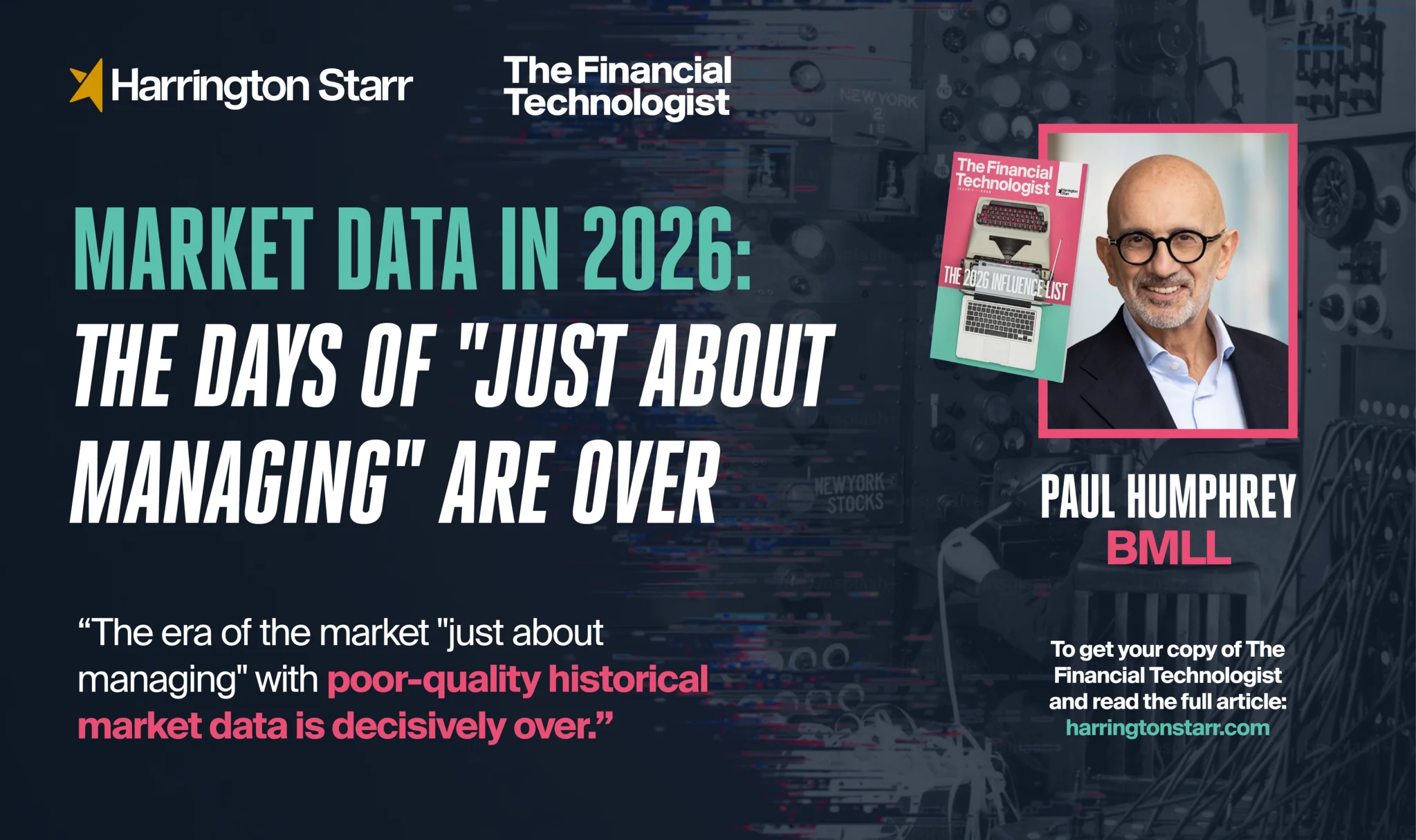 Market Data in 2026: The Days of "Just About Managing" Are Over