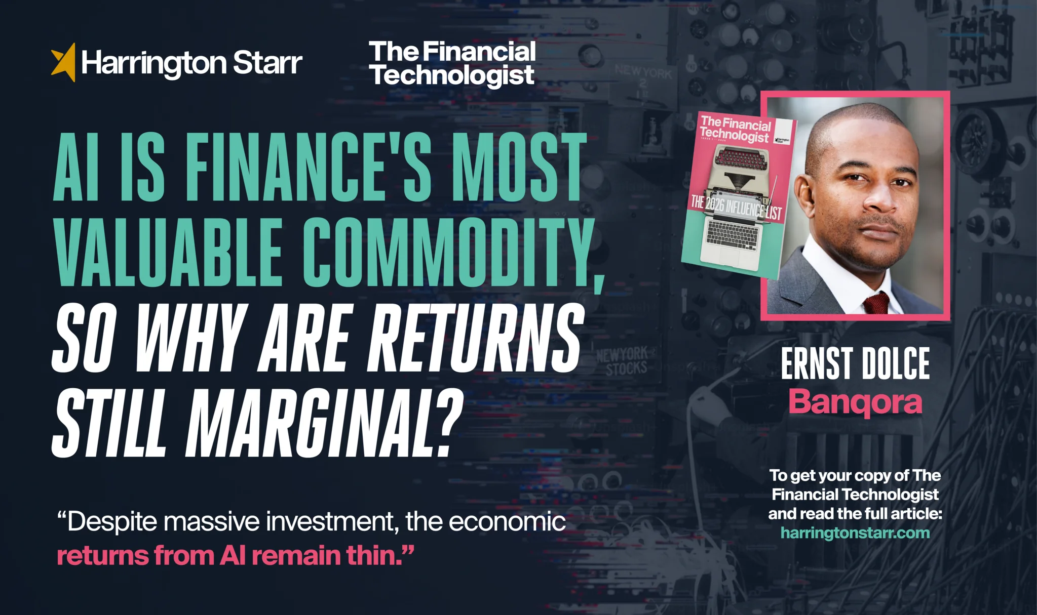 AI is Finance's most valuable commodity, so why are returns still marginal?