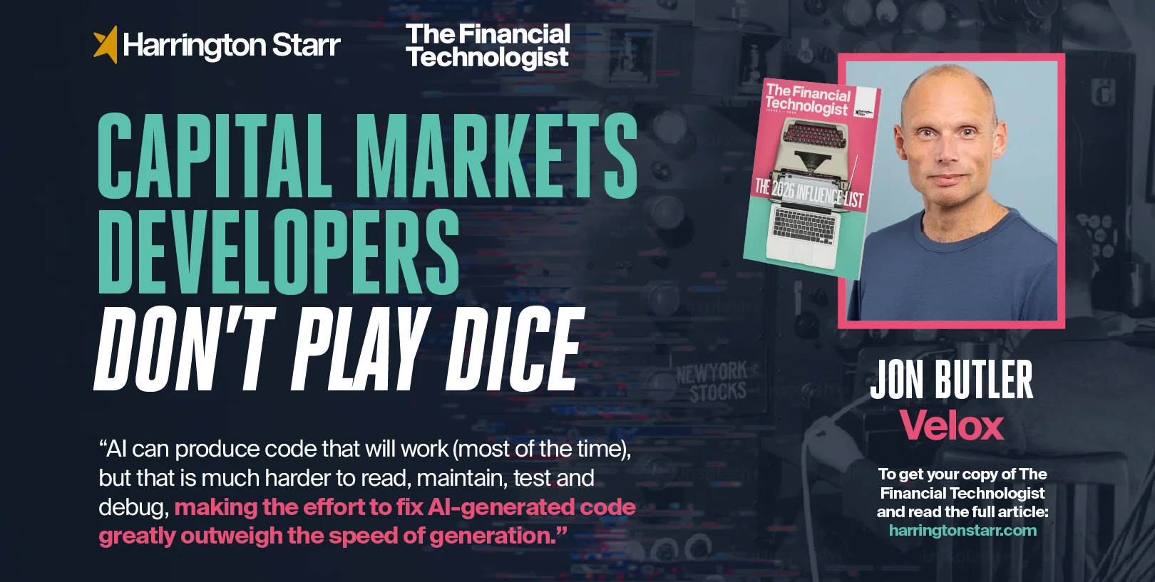 Capital Markets Developers Don’t Play Dice