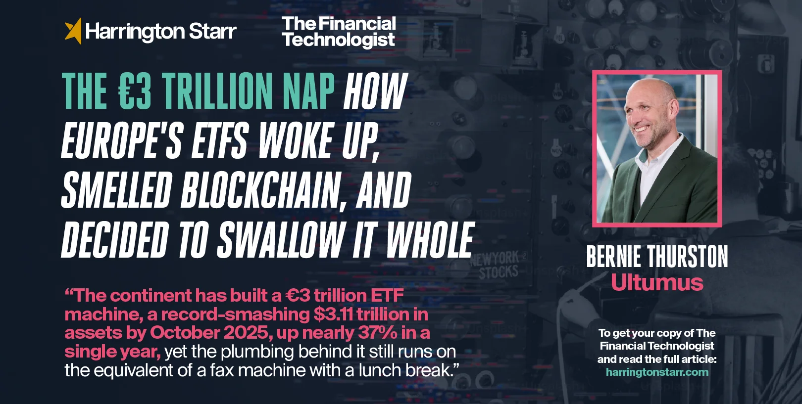 The €3 Trillion Nap: How Europe's ETFs Woke Up, Smelled Blockchain, and Decided to Swallow It Whole