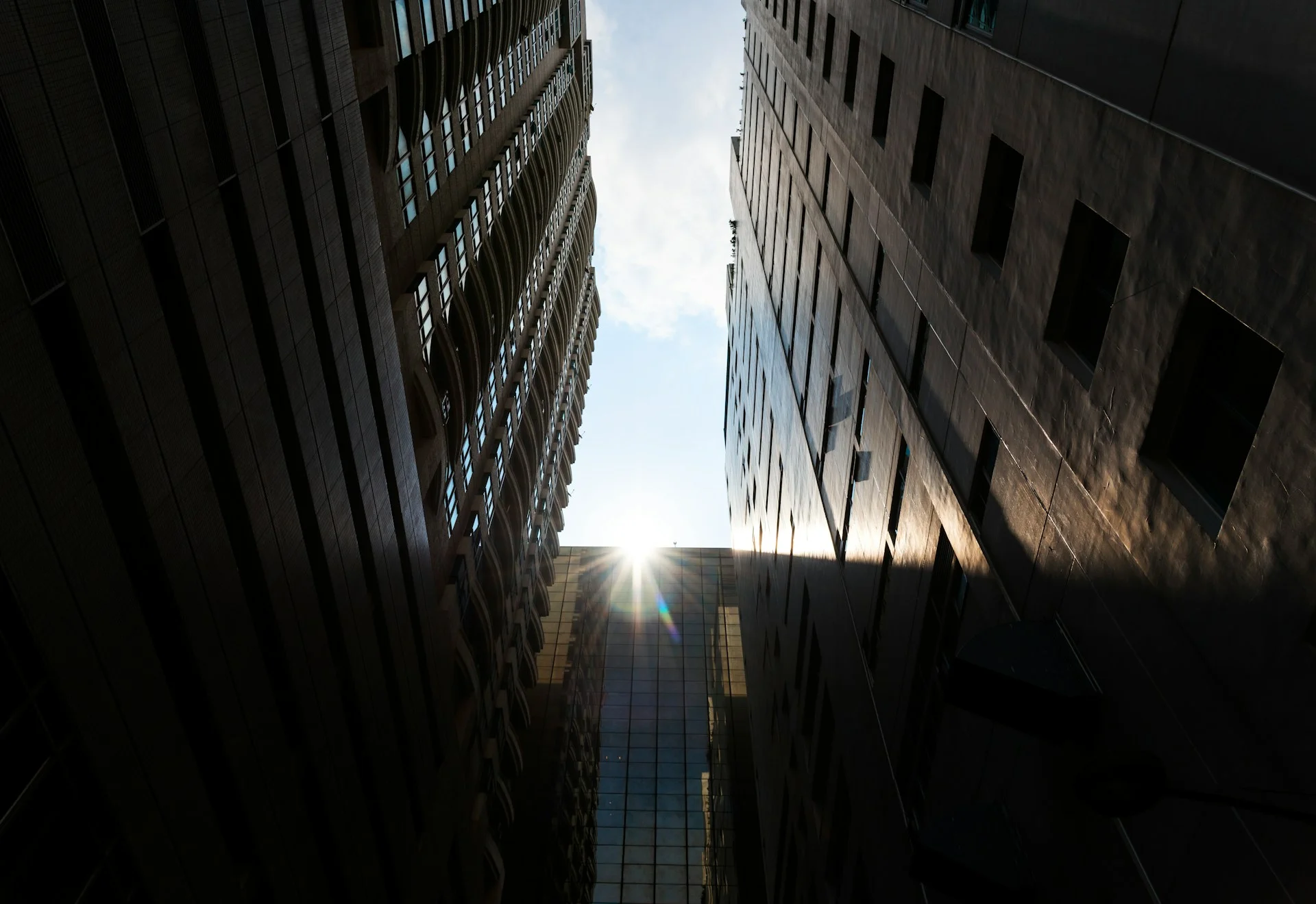 view-of-skyscraphers-in-a-city-