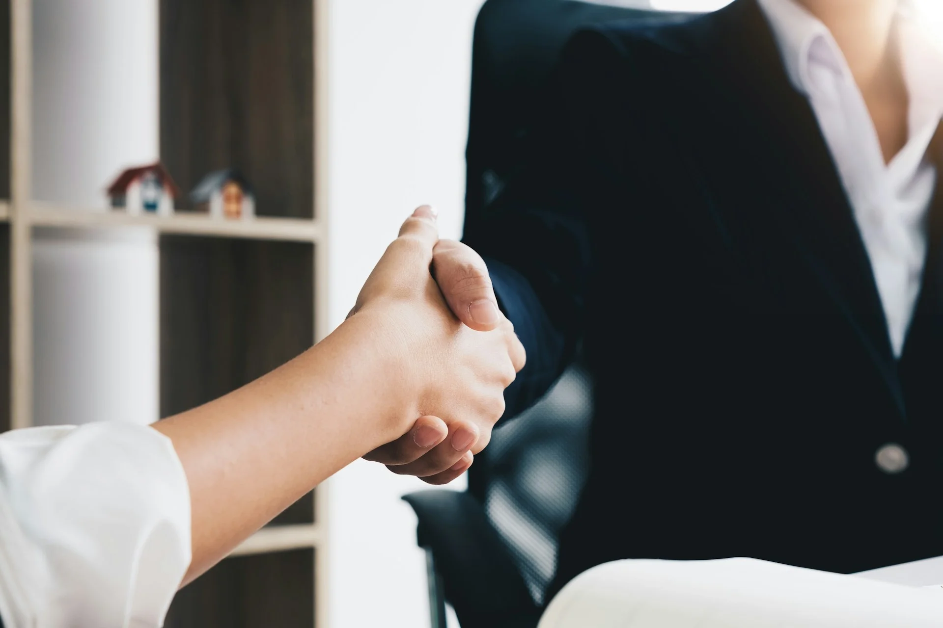 business people shaking hands