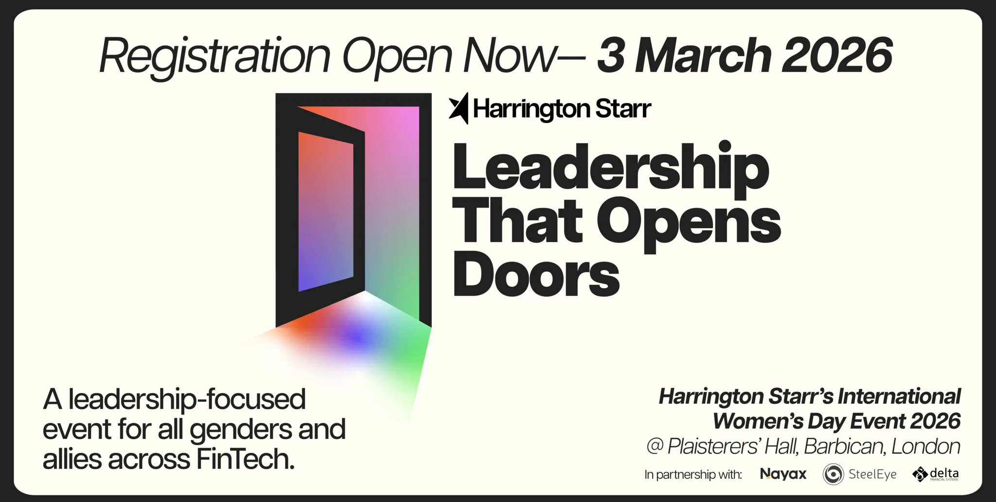 Leadership that opens doors - Harrington Starr's IWD event special