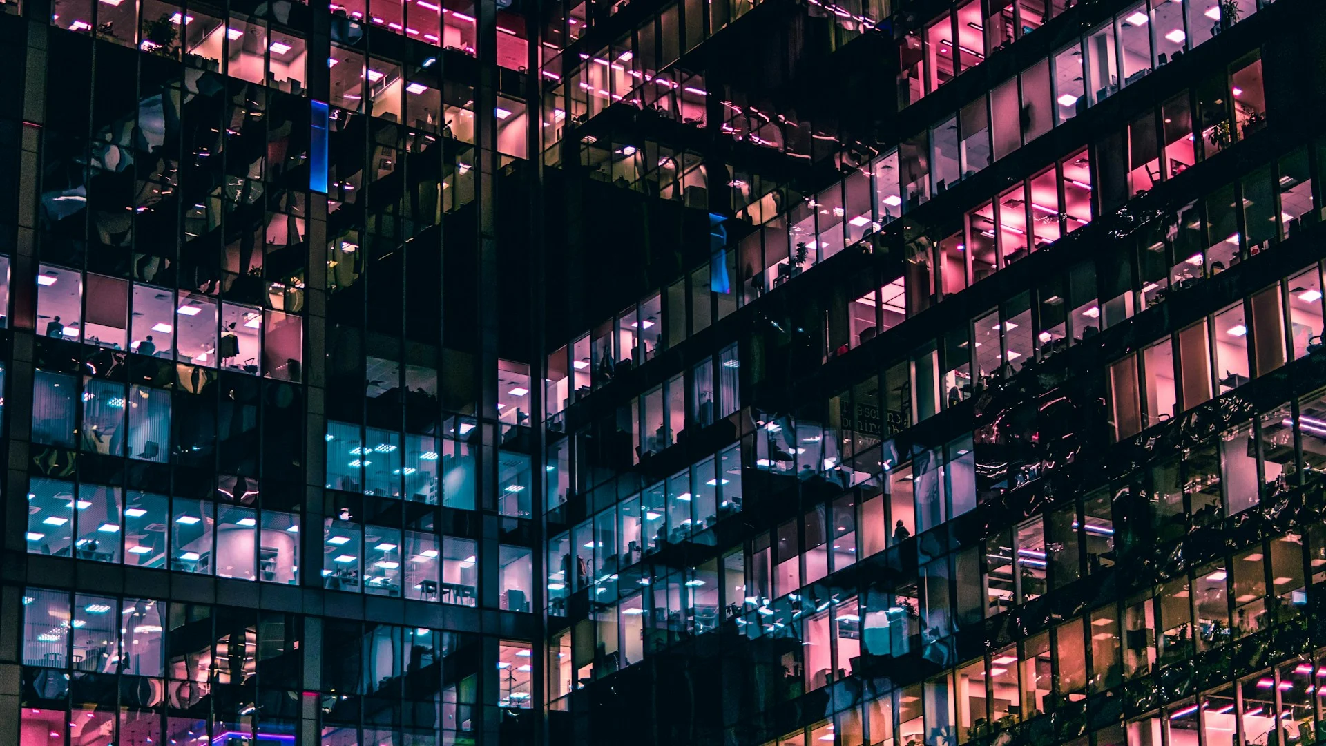 Illuminated offices 