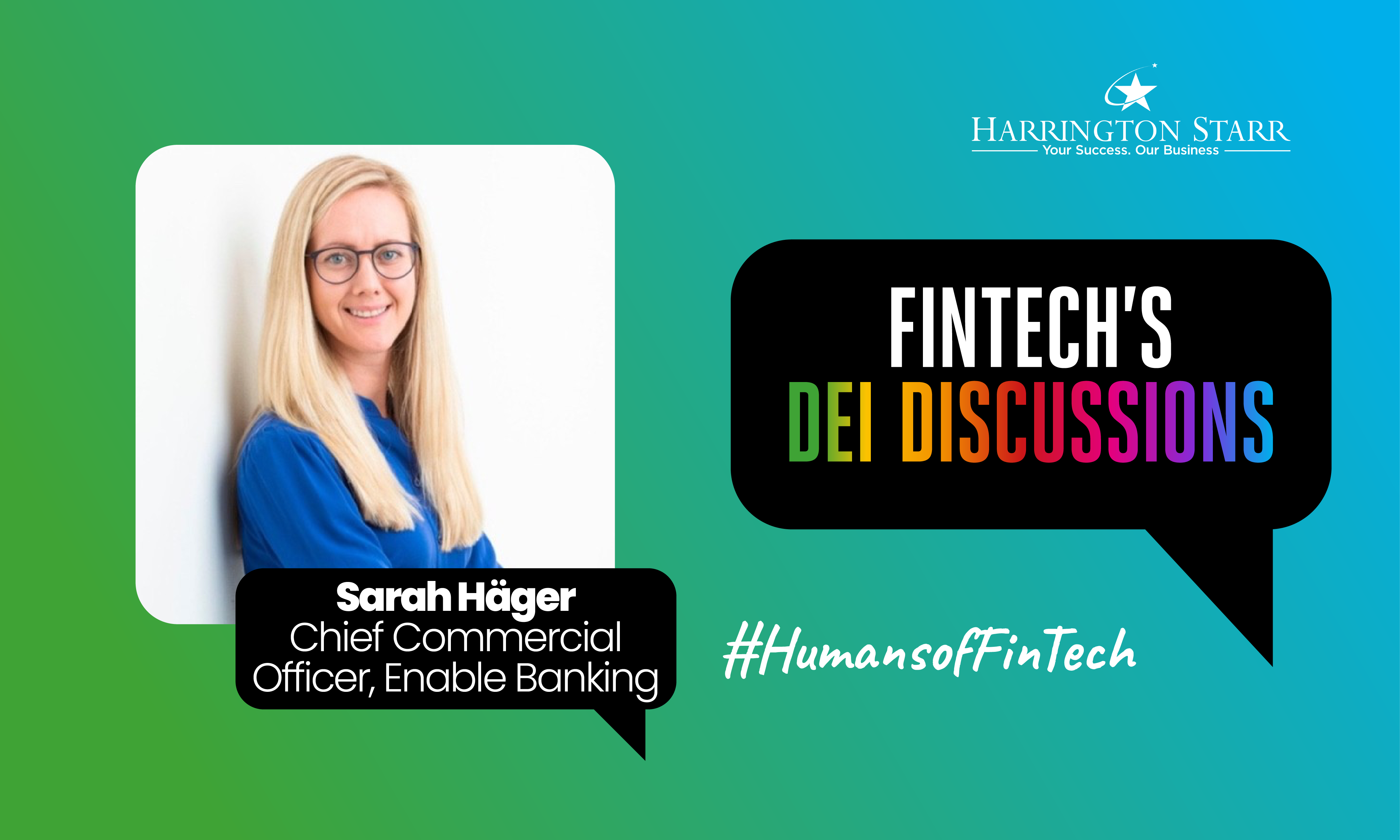 FinTech's DEI Discussions #HumansofFinTech | Sarah Häger, Chief Commercial Officer at Enable Banking