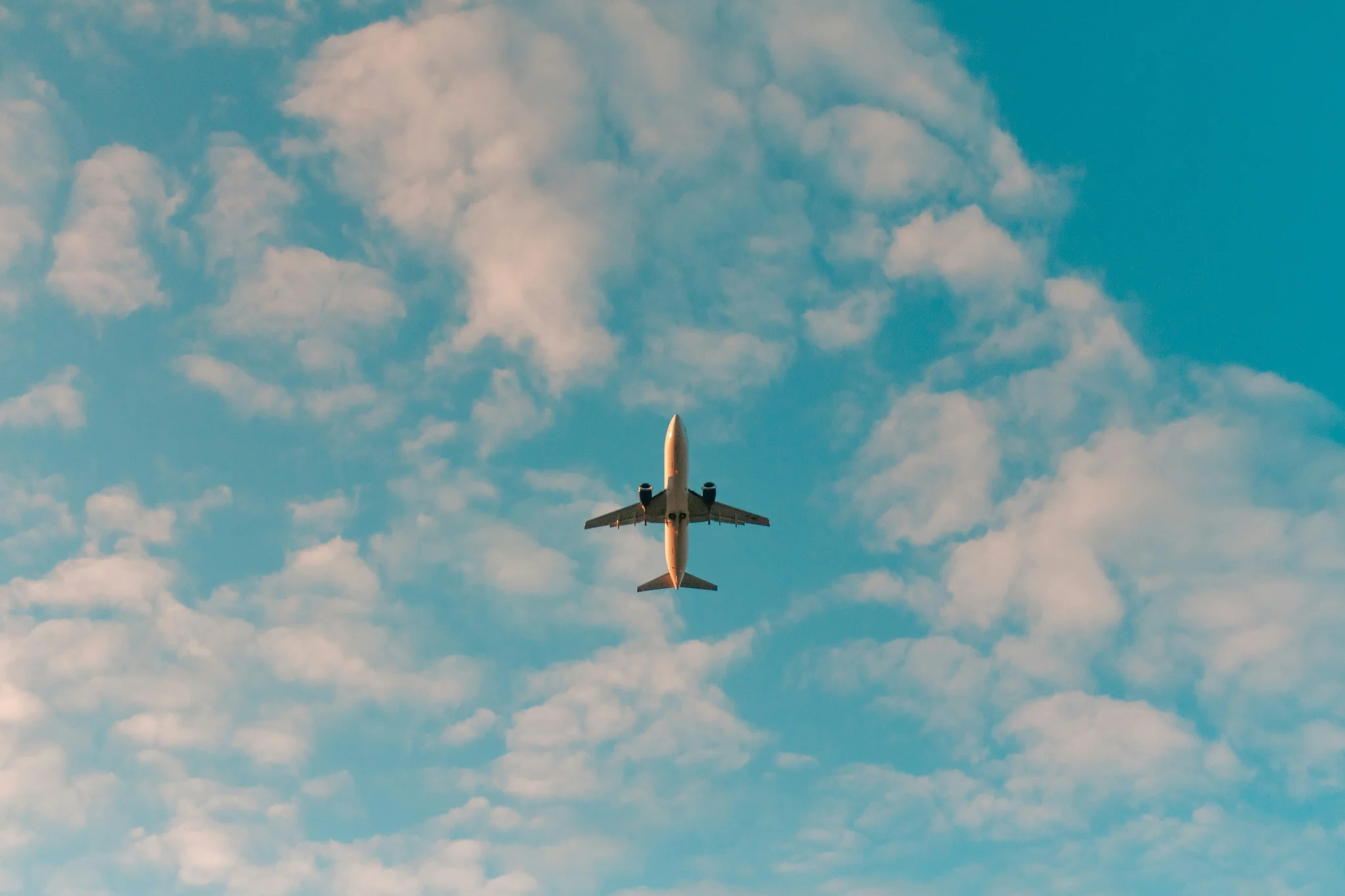 Photo of a Plane against blue sky