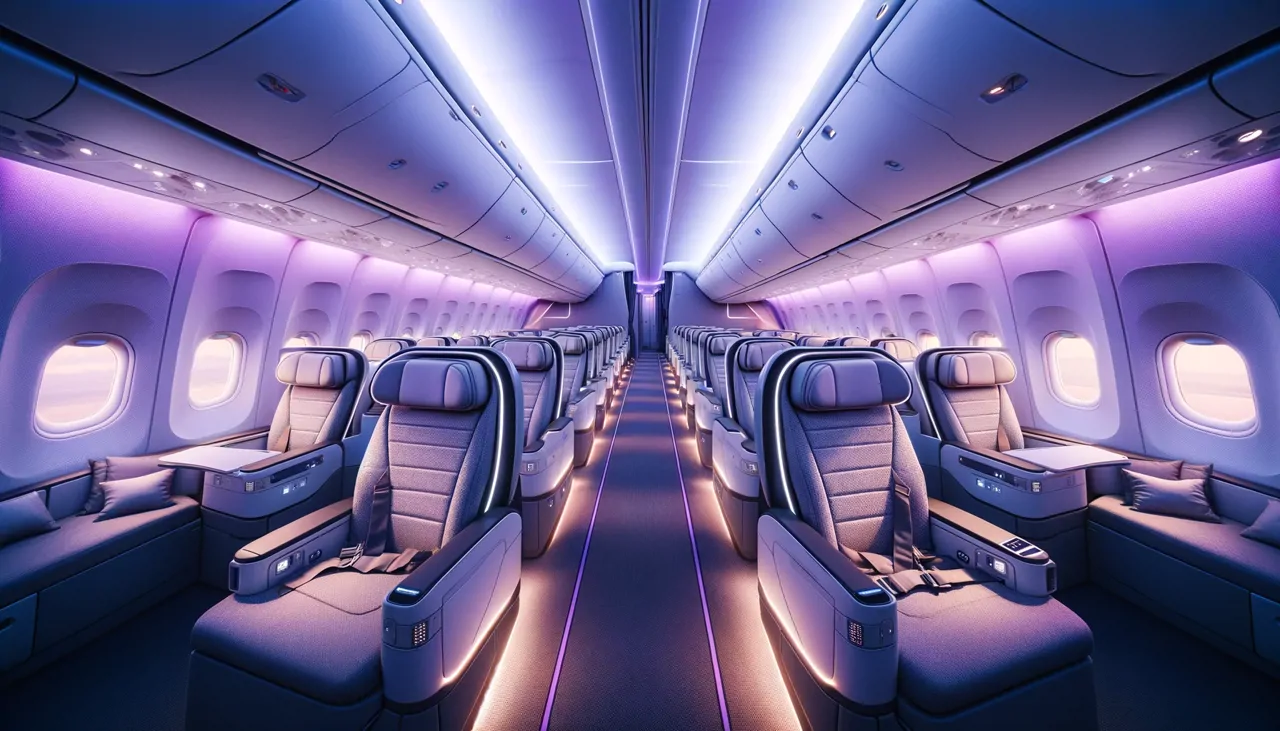 modern aircraft interior