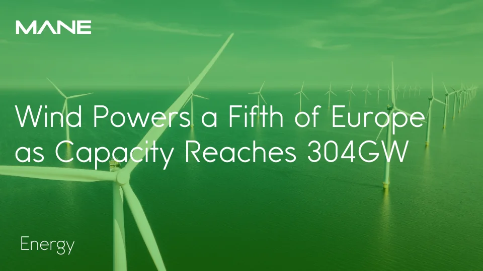Wind Powers a Fifth of Europe as Capacity Reaches 304GW 