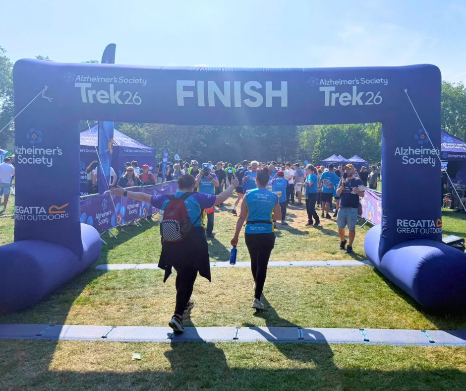 Trek 26 finish line for Alzheimers Society