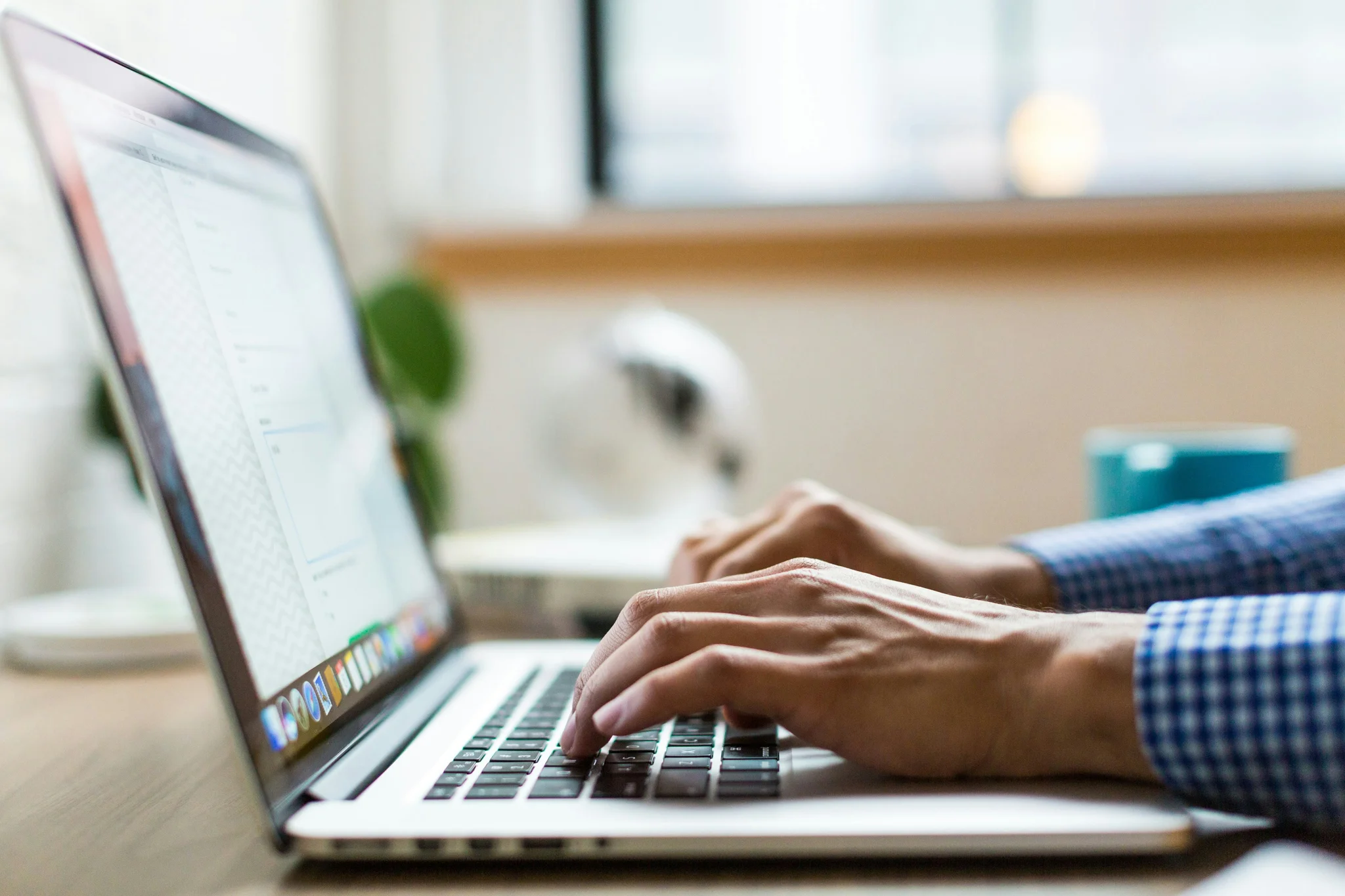 Laptop writing CV