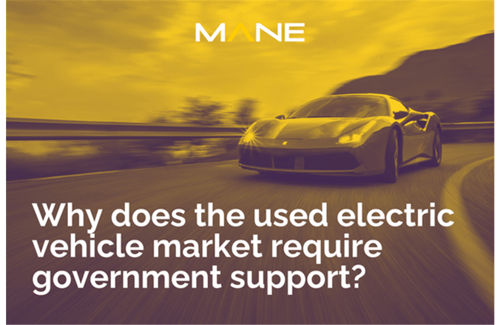 Why does the used electric vehicle market require government support?