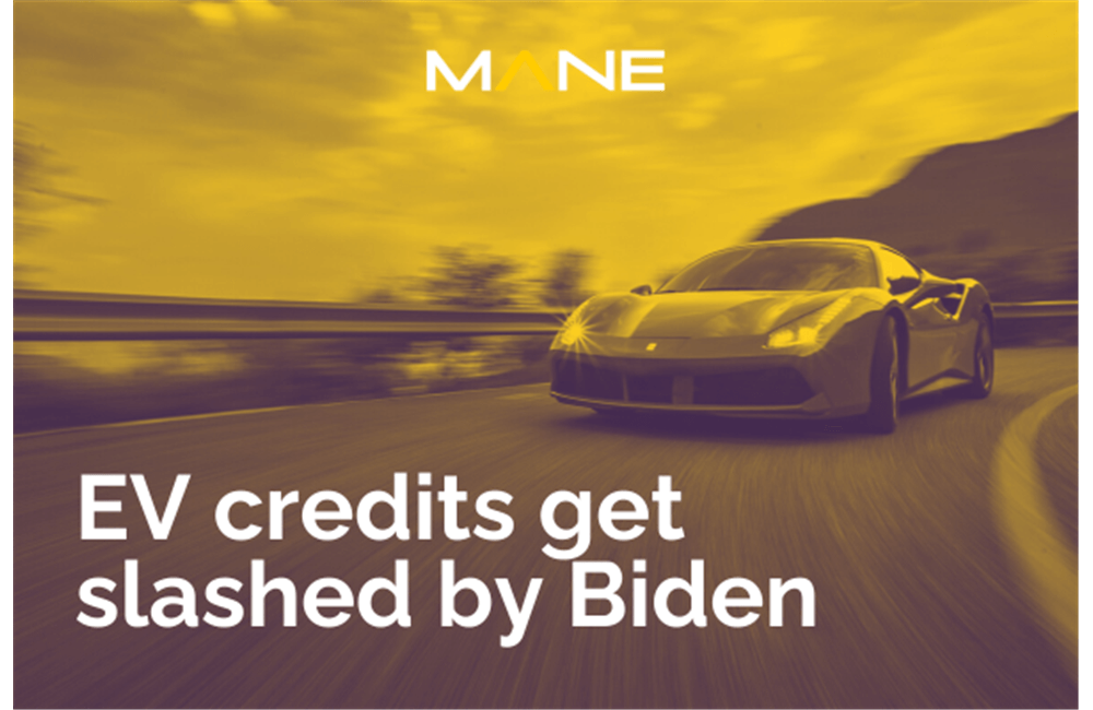 EV credits get slashed by Biden