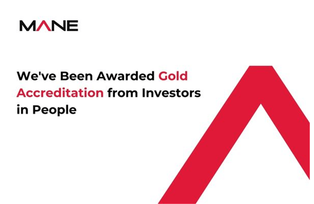 We've Been Awarded Gold Accreditation from Investors in People