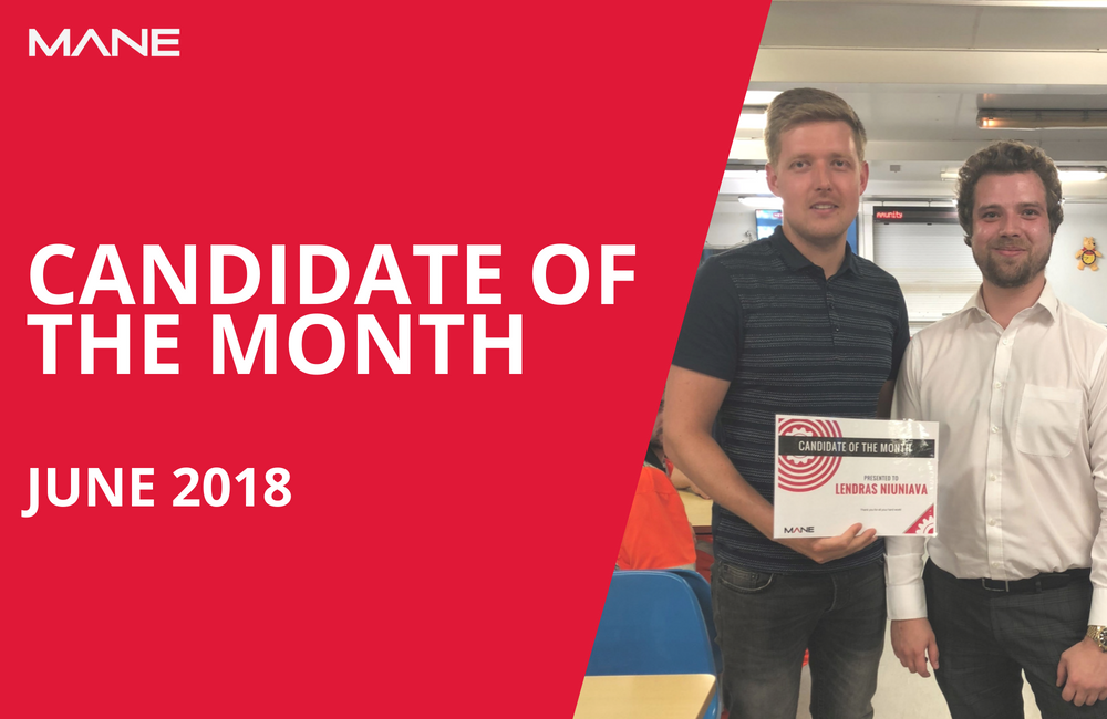 Candidate of the Month - June 2018