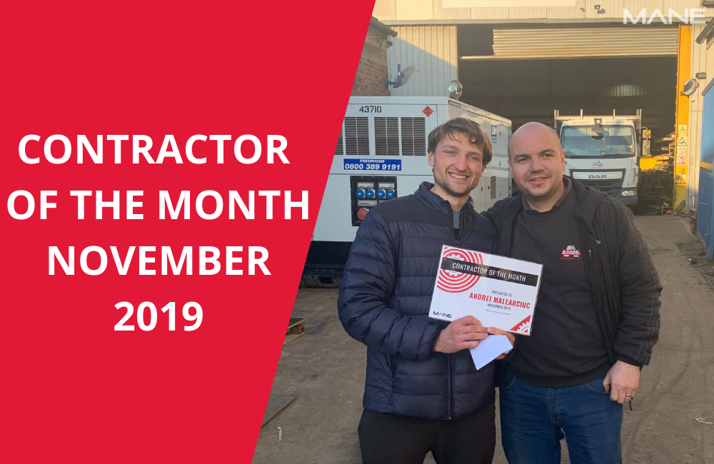 Contractor of the month - November 2019