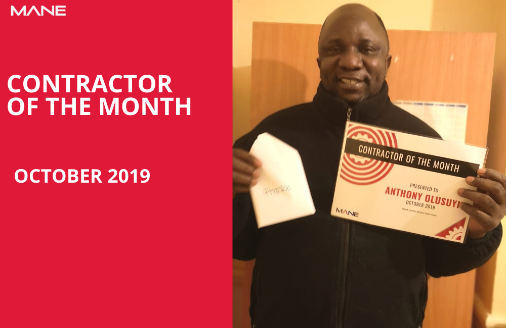 Contractor of the Month – October 2019